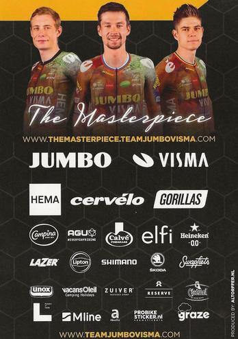 2022 Jumbo-Visma (Special Tour de France) #1 Primoz Roglic Back